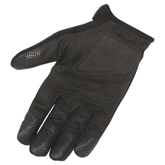 Guantes Shooter negros con acolchado en los nudillos y tejido con spandex