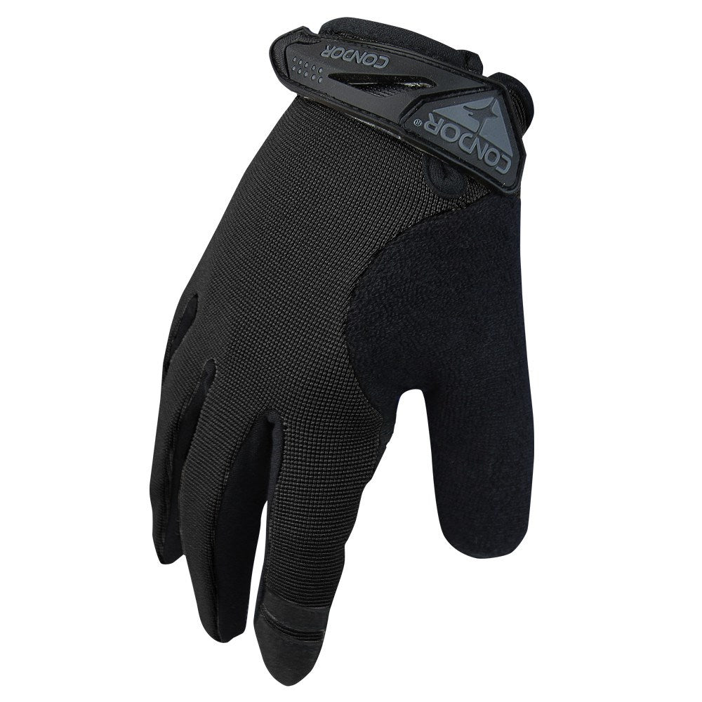 Guantes Shooter negros con acolchado en los nudillos y tejido con spandex