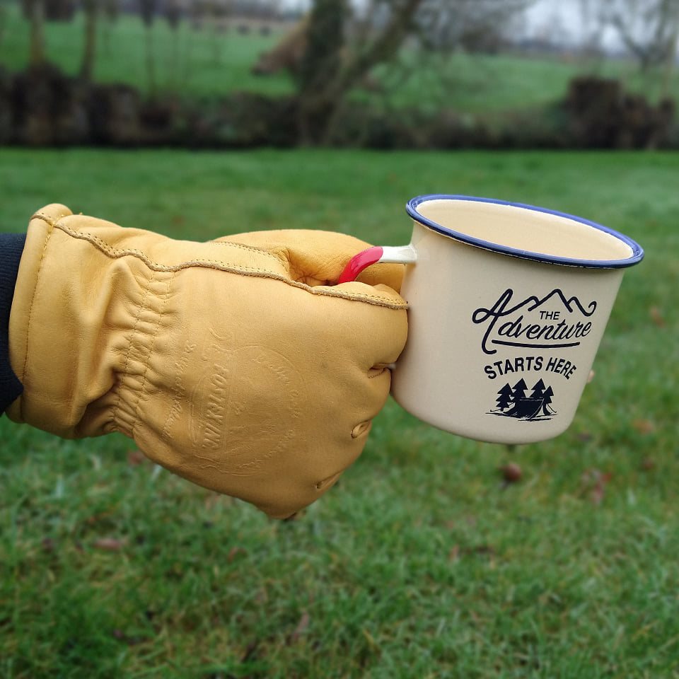 Guantes de invierno OUTDOOR de cuero color arena con forro Thinsulate 3M