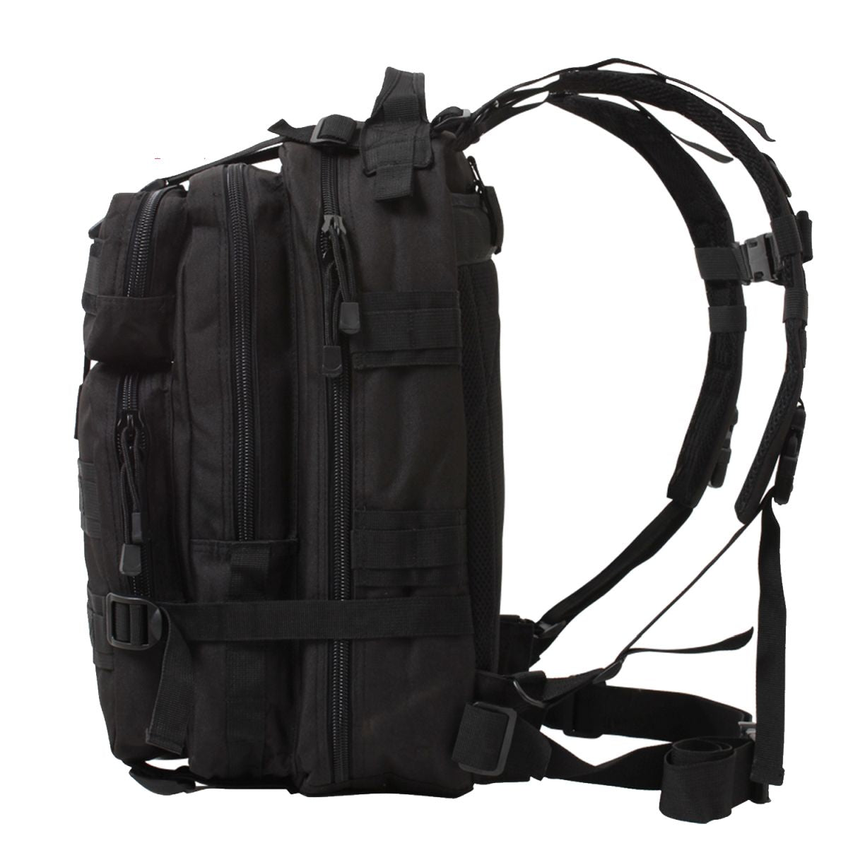 Mochila táctica ASSAULT I Medium negra-verde 25 L con sistema MOLLE