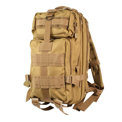 Mochila táctica ASSAULT I Medium negra-verde 25 L con sistema MOLLE