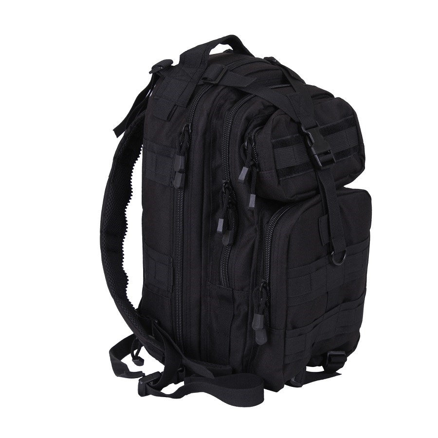 Mochila convertible TRANSPORT medium negra 45x25x23 cm con tirantes sujetables por cremallera