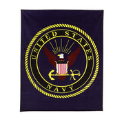 Manta de forro polar US NAVY 125x150 con estampado del logo