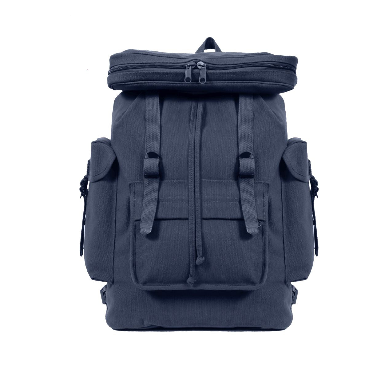Mochila EUROPEAN NAVY en lona de algodón resistente, diseño clásico color navy