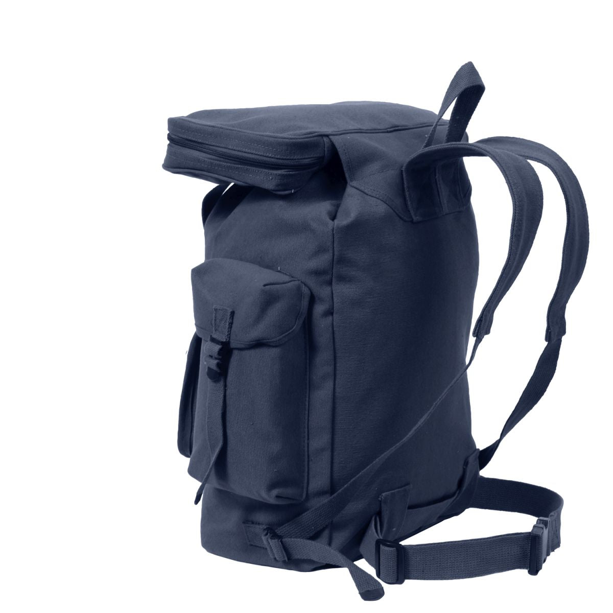 Mochila EUROPEAN NAVY en lona de algodón resistente, diseño clásico color navy