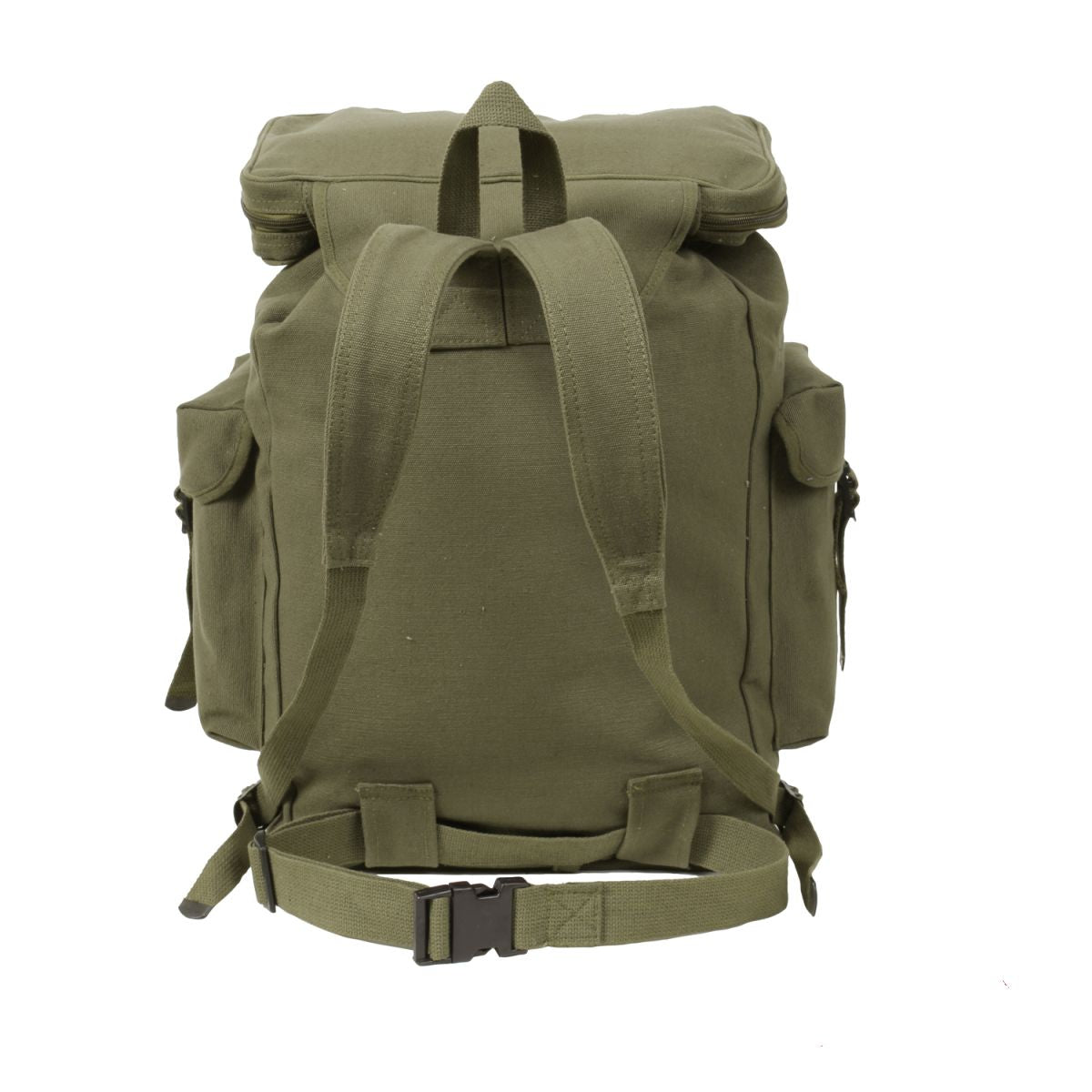 Mochila EUROPEAN NAVY en lona de algodón resistente, diseño clásico color navy