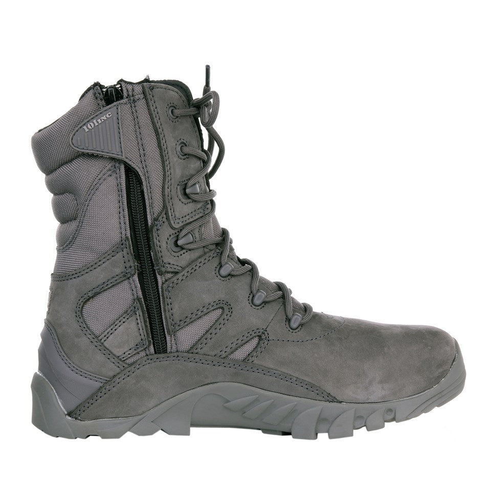 Botas tácticas COMBAT RECON color Wolf Grey con cremallera YKK