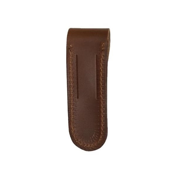 Funda de cuero marrón para navajas Fixir/Hiker/Praktik, apta para variantes con 4 o más herramientas y con enganche para cinturón