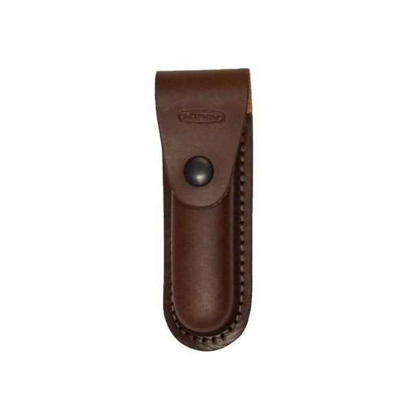 Funda de cuero marrón para navajas Fixir/Hiker/Praktik, apta para variantes con 4 o más herramientas y con enganche para cinturón