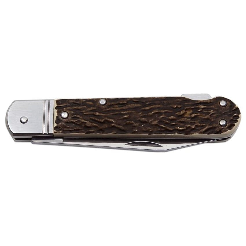 Navaja plegable FIXIR con empuñadura imitación asta y hoja de acero 440A, longitud total 106 mm