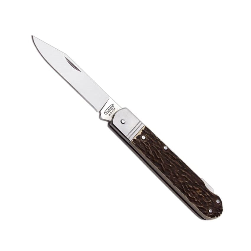 Navaja plegable FIXIR con empuñadura imitación asta y hoja de acero 440A, longitud total 106 mm
