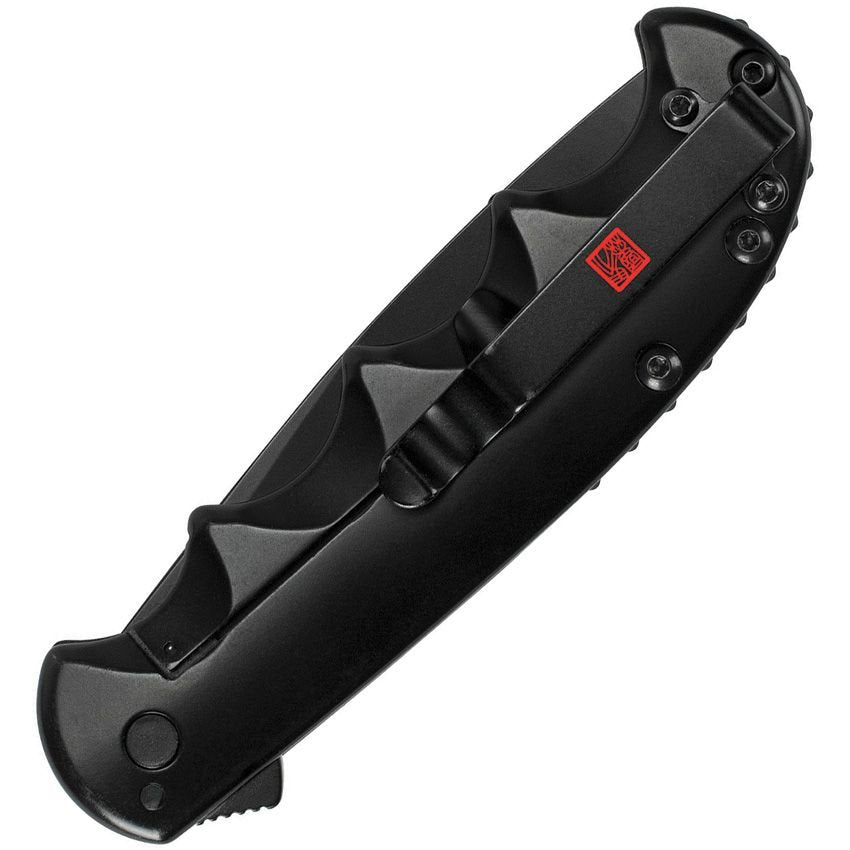 Cuchillo plegable AM-5 Framelock con hoja 8Cr13MoV y acabado negro