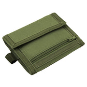 Cartera colgante ID VAULT verde con panel para identificación y cordón para el cuello