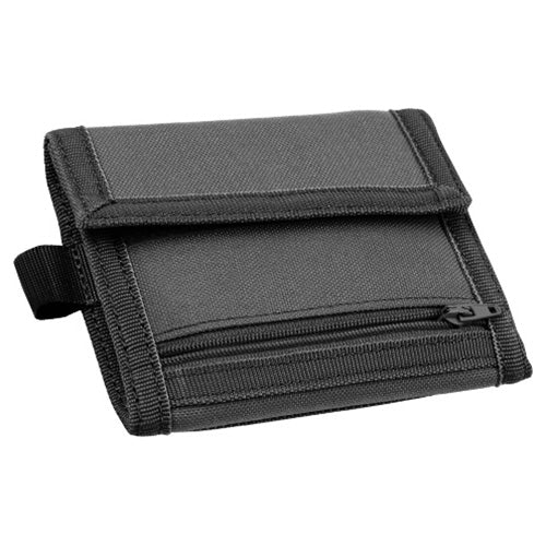 Cartera colgante ID VAULT verde con panel para identificación y cordón para el cuello