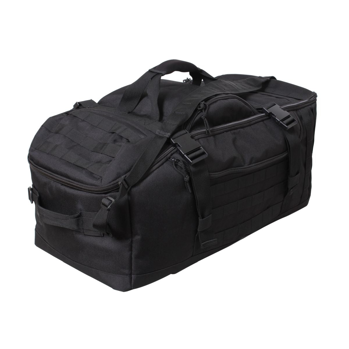 Convertible MISSION 3v1 mochila/bolsa 60 L negra con asa acolchada y correa desmontable