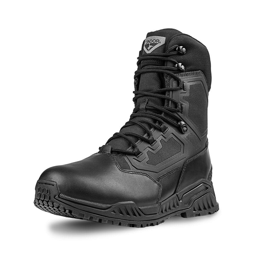 Botas tácticas BRIGADE 8" negras, par de botas de caña alta