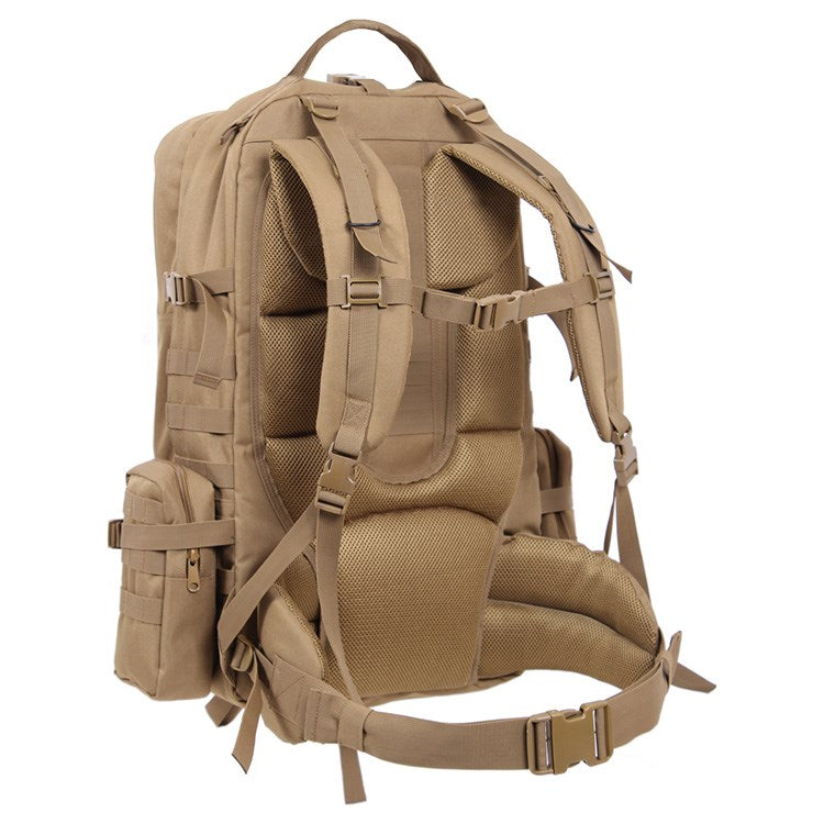 Mochila táctica Global Assault negra de Rothco, compatible con MOLLE y sistema de hidratación