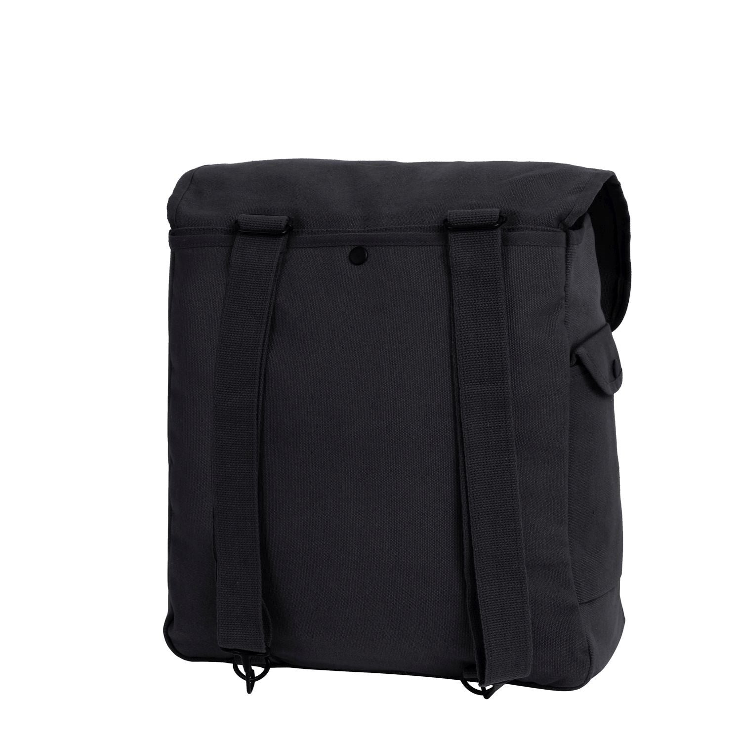 Bolsa JUMBO verde de lona de algodón estilo army; hombro o mochila, amplio interior y bolsillos con cierre a presión