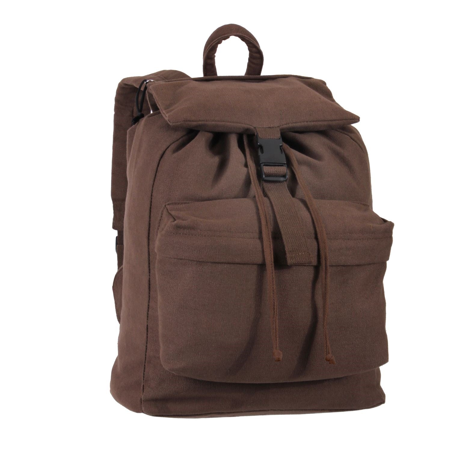 Mochila verde de día con bolsillo en lona de algodón resistente