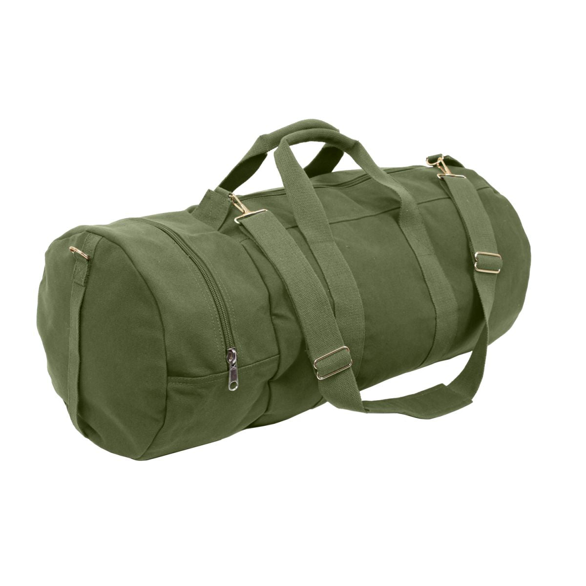 Bolsa deportiva verde 75 x 33 cm de lona impregnada con correa al hombro