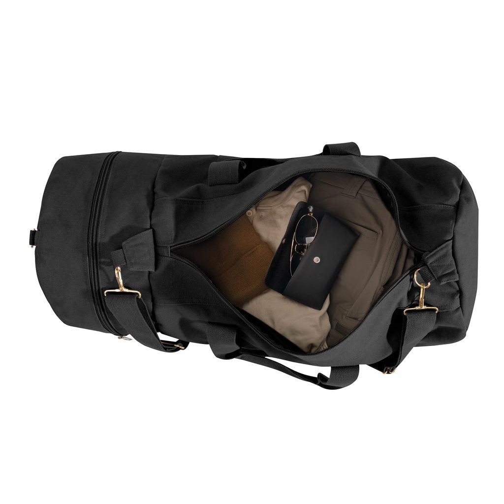 Bolsa deportiva cilíndrica negra 75 x 33 cm