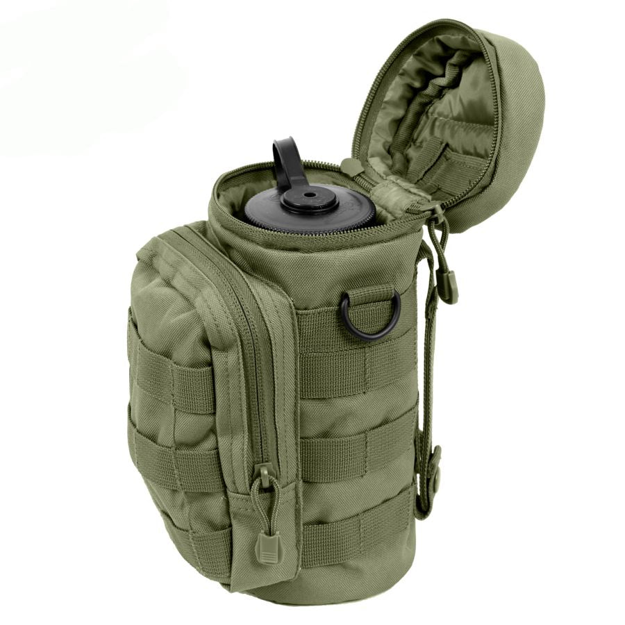 Funda MOLLE para botella verde en poliéster 600D