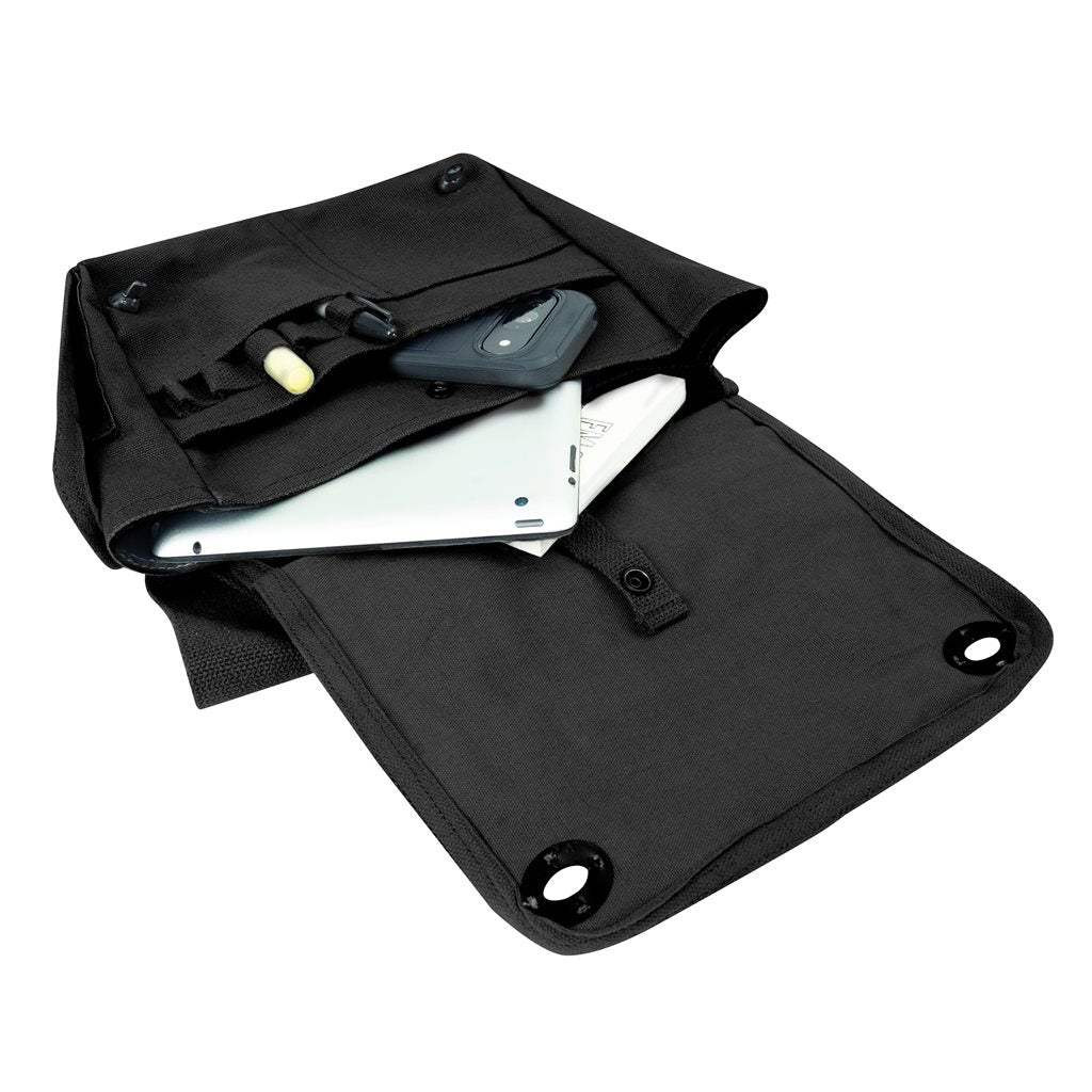 Bolso bandolera Venturer TM Survivor negro de lona con múltiples bolsillos 25×28×13 cm
