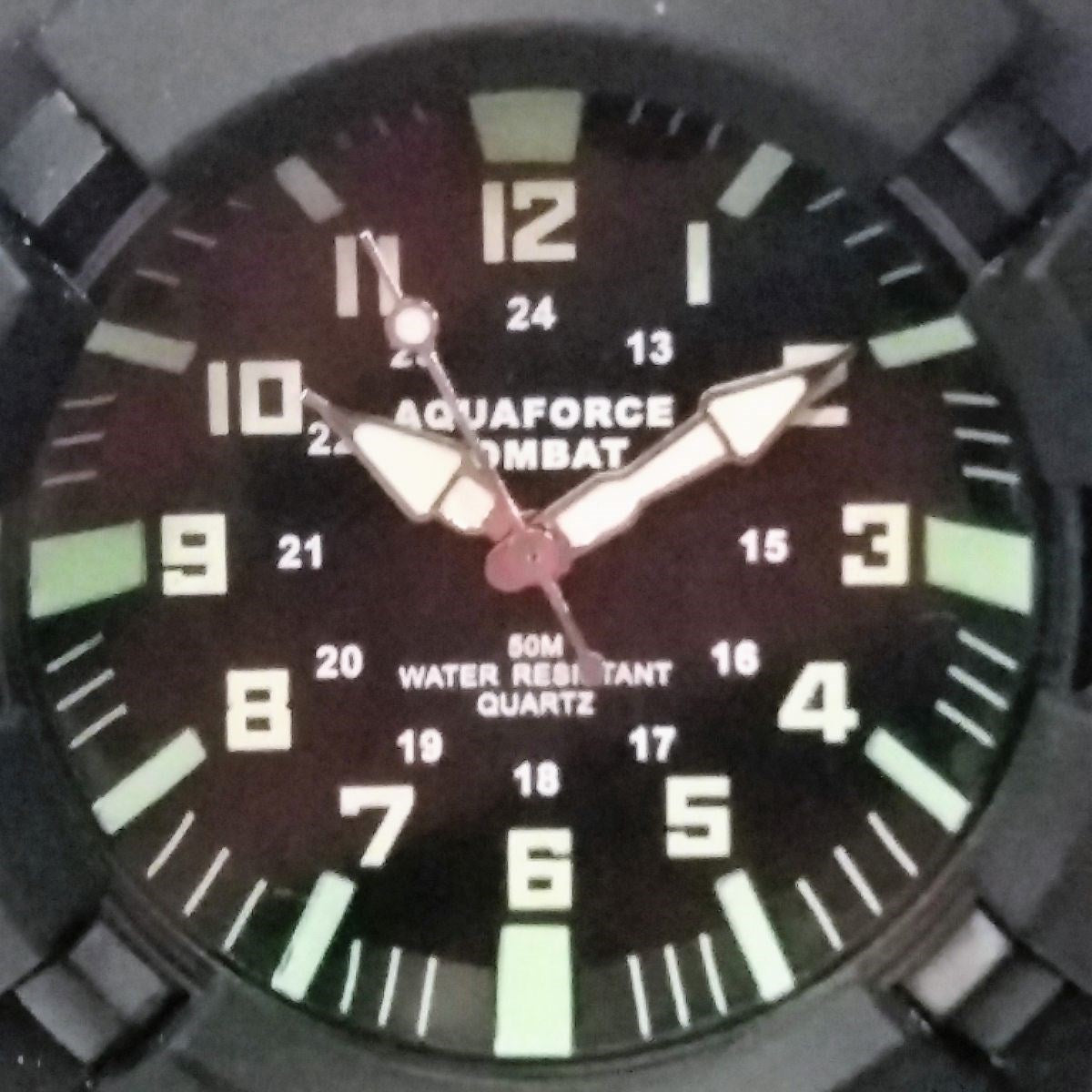 Reloj FRONTIER COMBAT con correa de goma, esfera 3 cm y manecillas luminosas