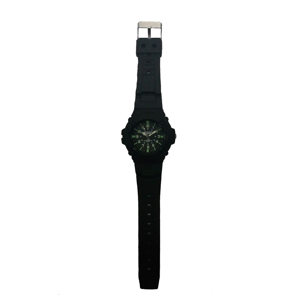 Reloj FRONTIER COMBAT con correa de goma, esfera 3 cm y manecillas luminosas