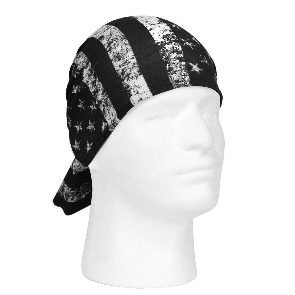 Pañuelo multifuncional HEADGEAR con bandera de EE. UU., 100% poliéster, 50 x 25 cm