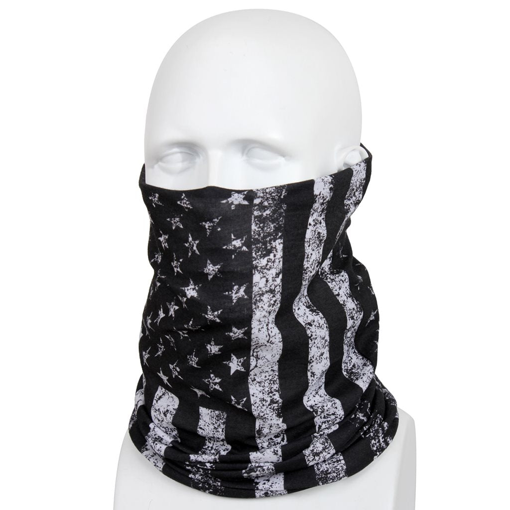 Pañuelo multifuncional HEADGEAR con bandera de EE. UU., 100% poliéster, 50 x 25 cm