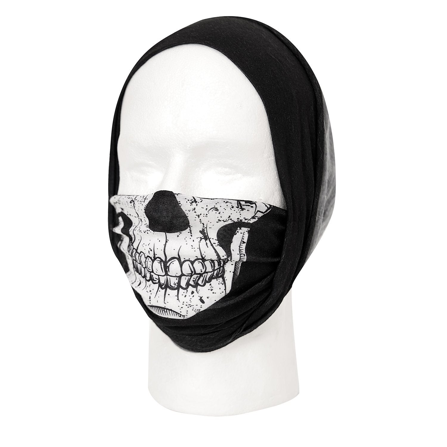 Pañuelo HEADGEAR multifunción negro con calavera