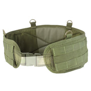 Cinturón de combate Opasek II GEN MOLLE ancho verde con filas PALS y anillas en D