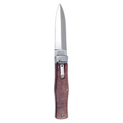 Cuchillo lanzador HAMMER acero inoxidable 420, hoja 95 mm, mango palisandro o nogal turco con funda de cuero