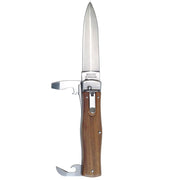 Cuchillo lanzador con empuñadura de madera, hoja acero inoxidable 420 de 95 mm