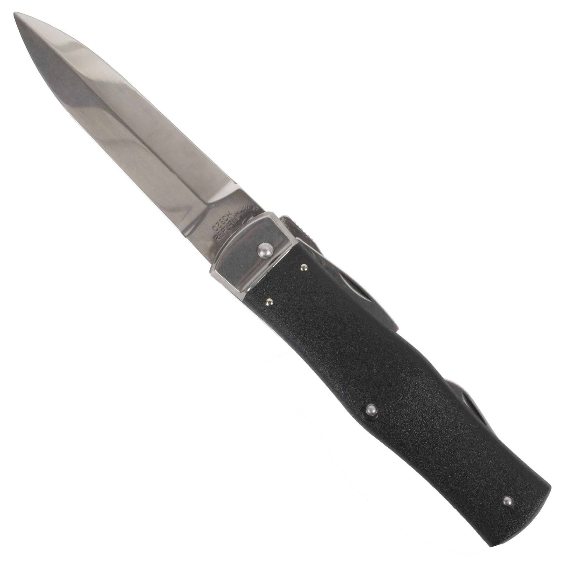 Cuchillo arrojadizo PREDATOR negro, hoja acero inoxidable 420, mango plastico, longitud 120 mm