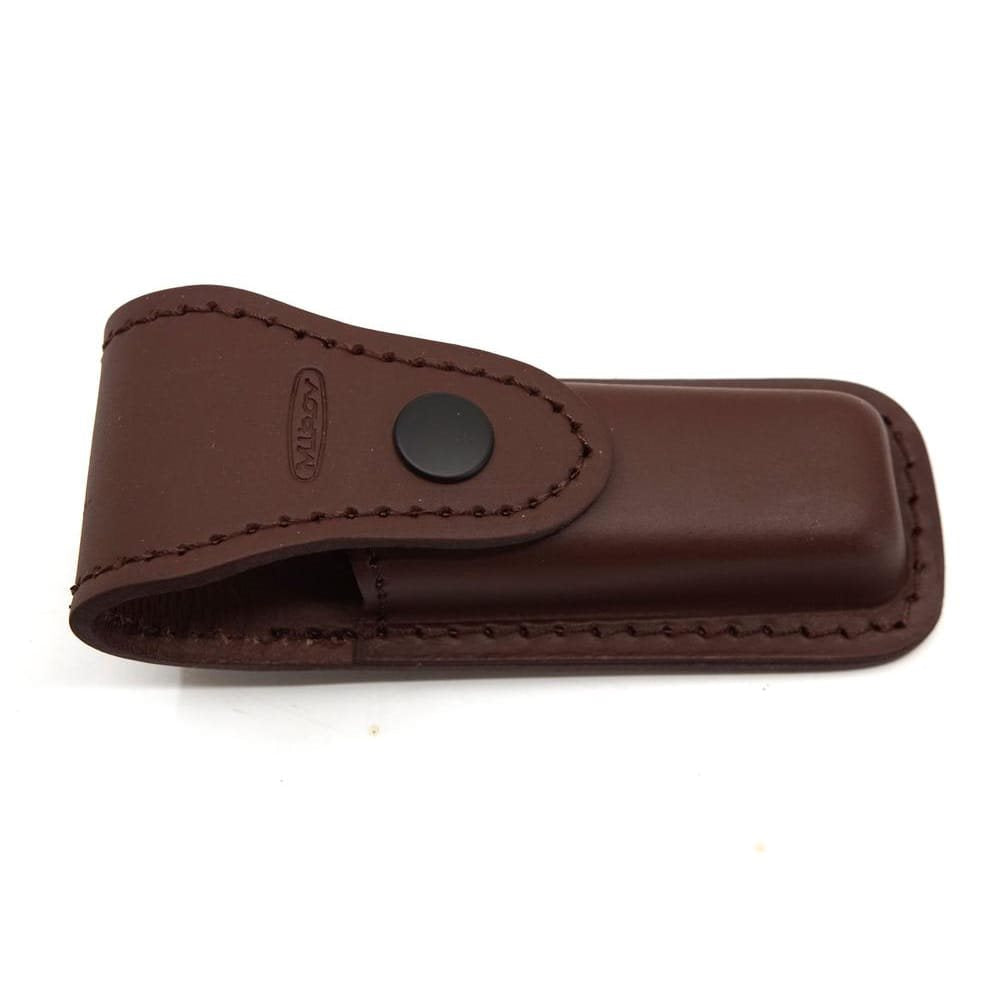 Cuchillo arrojadizo 2/KP con hoja de acero 420 y empuñadura de paroh, con funda de cuero
