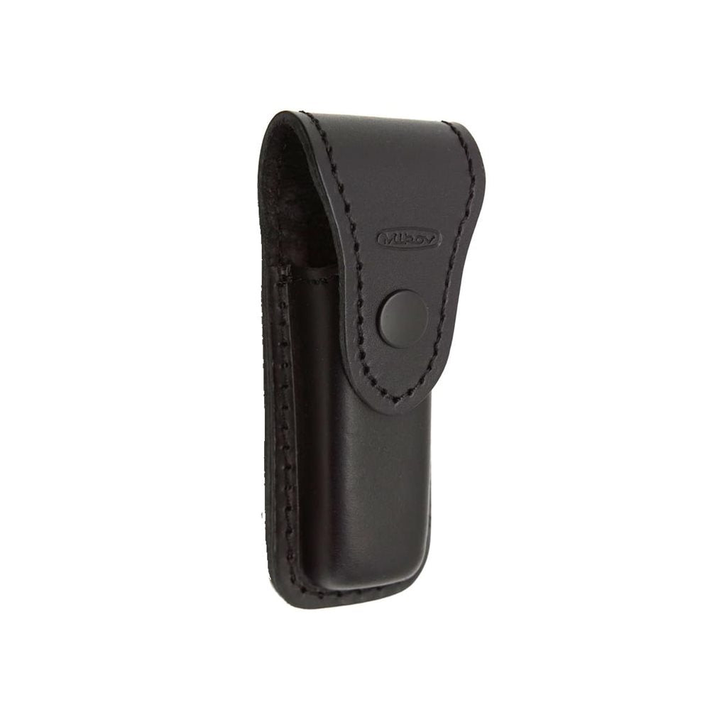 Cuchillo arrojadizo con mango de cuerno de bufalo y funda de cuero, hoja 95 mm, acero 420