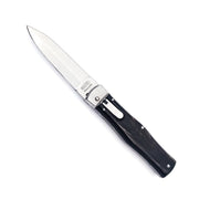 Cuchillo arrojadizo con mango de cuerno de bufalo y funda de cuero, hoja 95 mm, acero 420