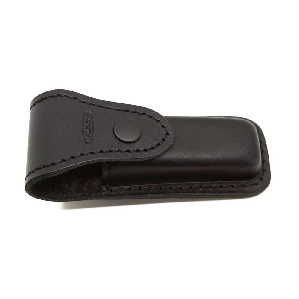 Cuchillo lanzador 2/KP acero inoxidable con empuñadura de cuerno de búfalo y funda de cuero