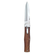 Cuchillo lanzador RWL34 con mango de palisandro o nogal turco y funda de cuero