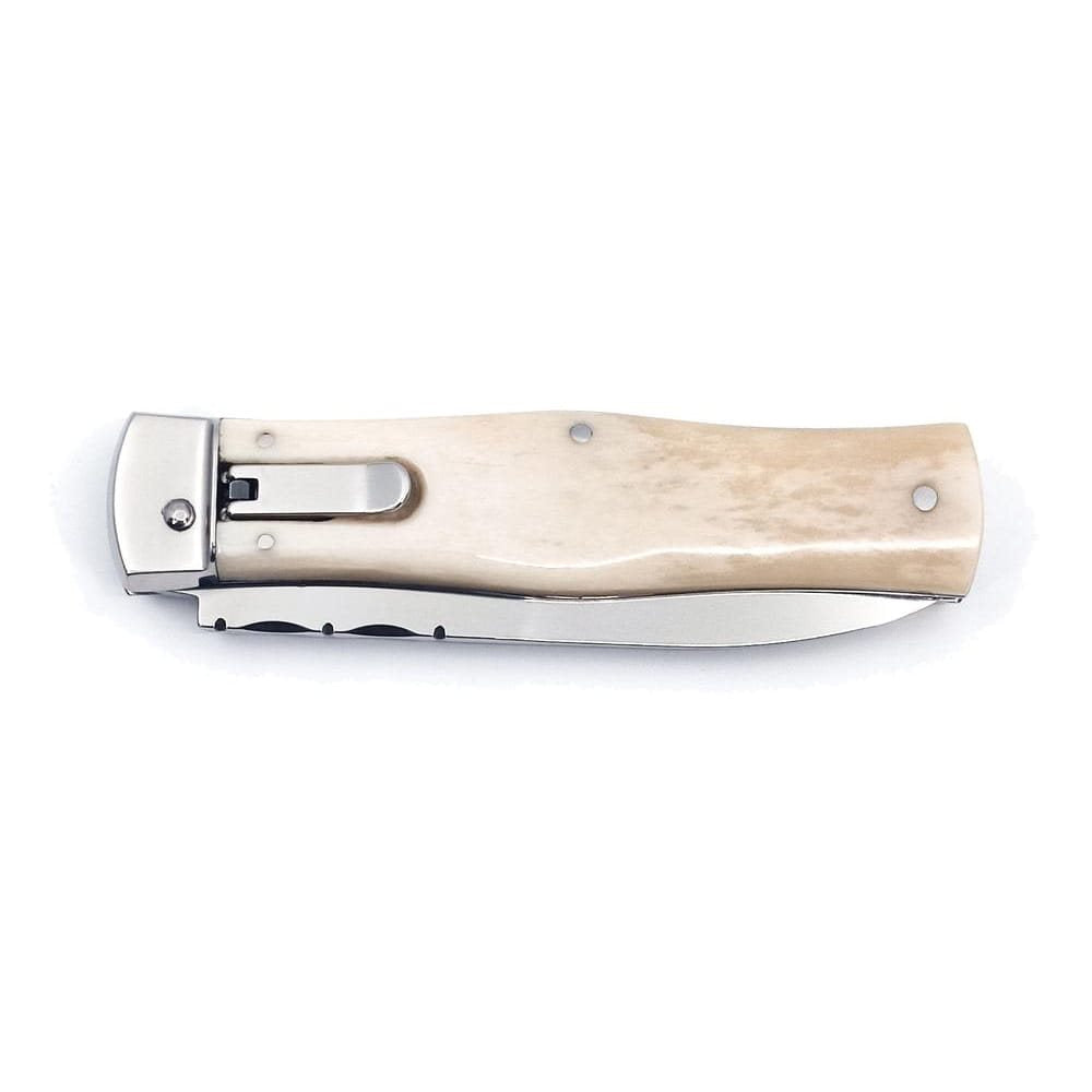 Cuchillo arrojadizo WILDCAT con hoja RWL34 y empuñadura de hueso