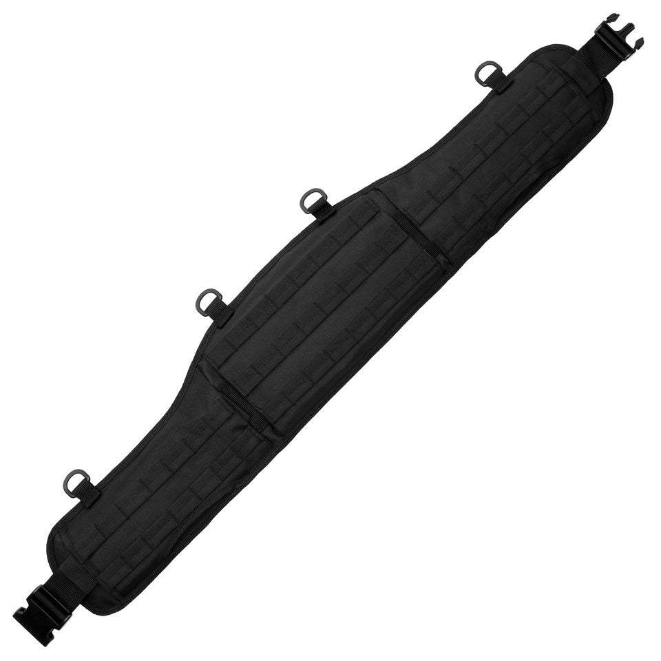Cinturón táctico COMBAT negro de nylon con anclaje MOLLE, tamaño ajustable
