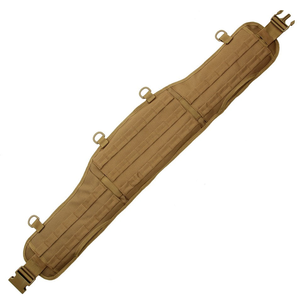 Cinturón táctico COMBAT negro de nylon con anclaje MOLLE, tamaño ajustable