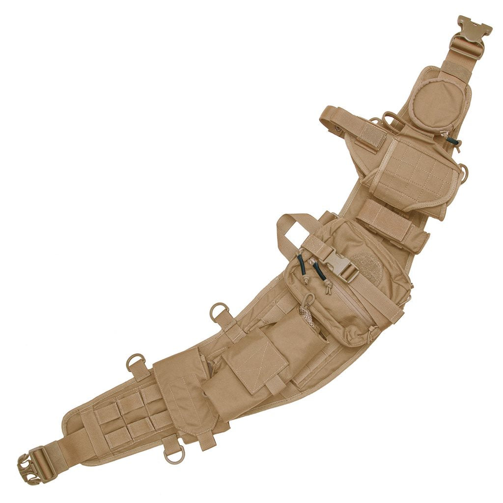Cinturón táctico COMBAT TF-2215 MOLLE color Coyote con fundas PALS/MOLLE