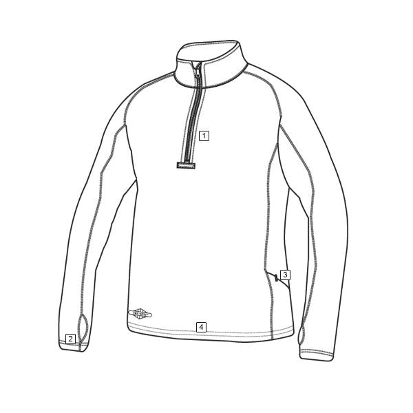 Camiseta 24-7 GRID FLEECE negra manga larga