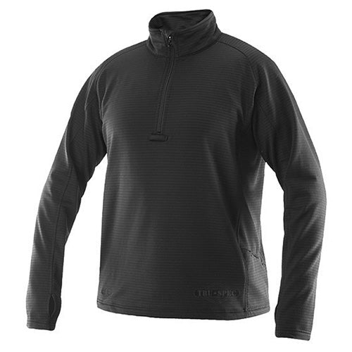 Camiseta 24-7 GRID FLEECE negra manga larga