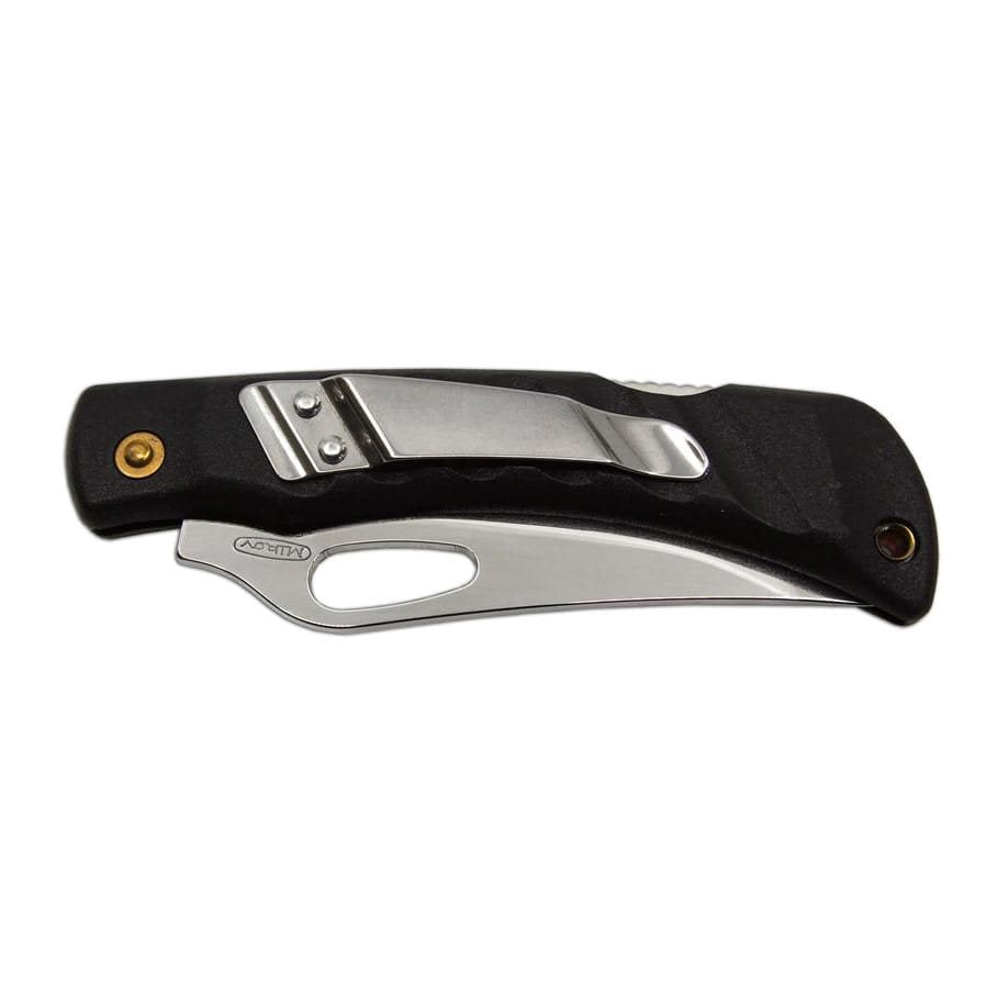 Cuchillo plegable NH-1/B S, hoja inox 90 mm y empuñadura negra