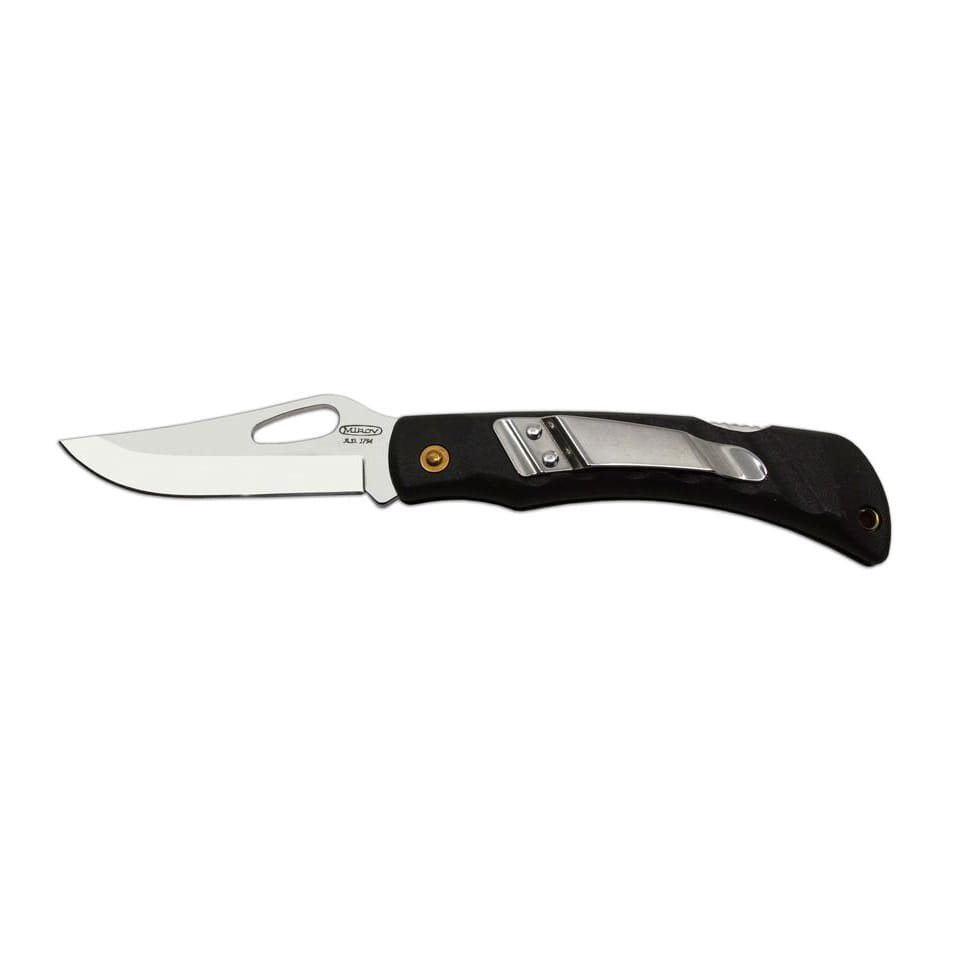 Cuchillo plegable NH-1/B S, hoja inox 90 mm y empuñadura negra