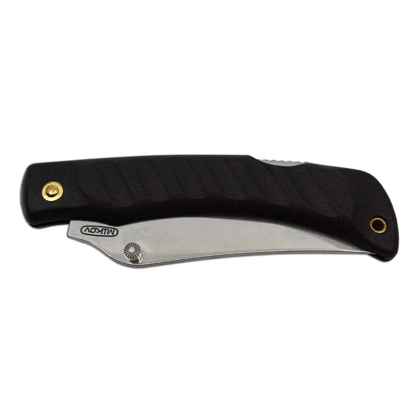 Navaja plegable NH-1/C deportiva con acabado cocodrilo, hoja acero inox 420 y mango plástico negro